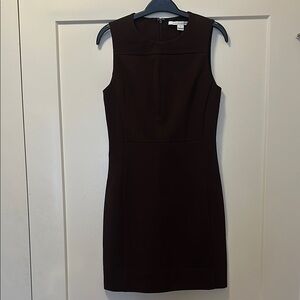 Diane Von Furstenberg Burgundy Sleeveless Mini Dress